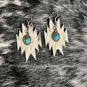 Cowhide earrings